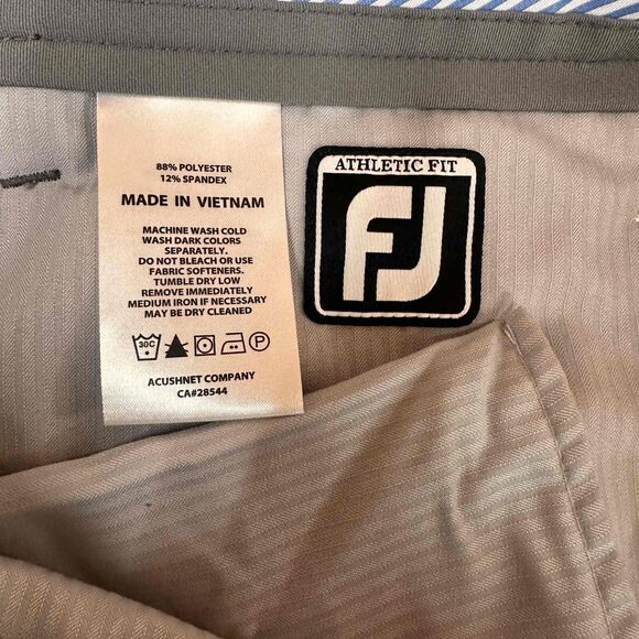 FootJoy Men's Gray 5-Pocket Athletic Straight Fit Golf Pants Size 38 x 32 - Picture 7 of 8